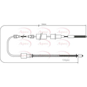 Apec Handbrake Cable Right Rear CAB1405