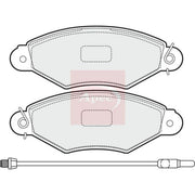 Apec Front Brake Pad Set fits Nissan Kubistar 2003-2009 1.2 1.5 1.6