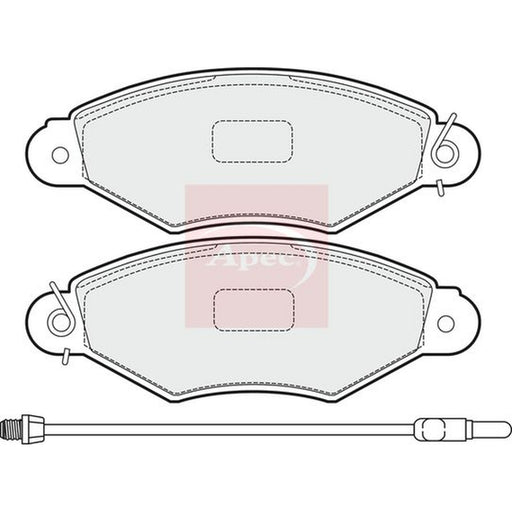 Apec Front Brake Pad Set fits Nissan Kubistar 2003-2009 1.2 1.5 1.6