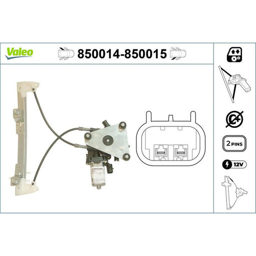 Valeo Electric Window Regulator Lifter Left Rear 850014