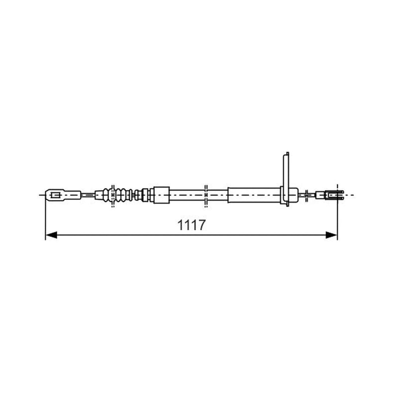 Bosch Handbrake Cable Rear fits Mercedes-Benz S-Class 1991-1999