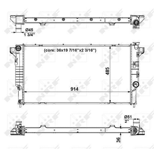 NRF Engine Radiator 56024