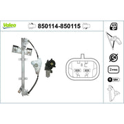 Valeo Electric Window Regulator Lifter Left Front 850114