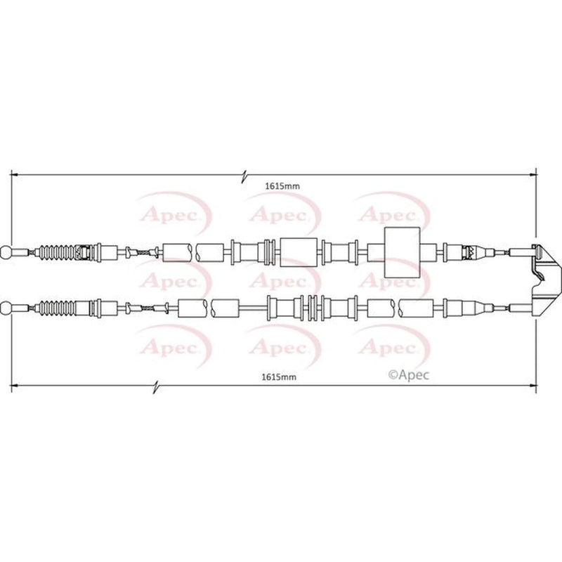 Apec Handbrake Cable Right Rear CAB1477