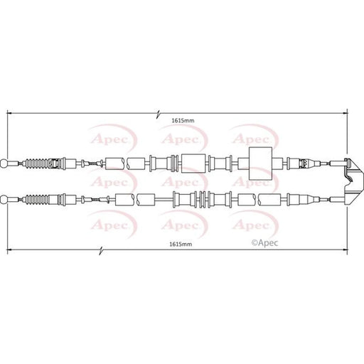 Apec Handbrake Cable Right Rear CAB1477