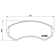 Brembo 4 x Front Brake Pad Set fits Mazda Bongo Bus 1991-2003