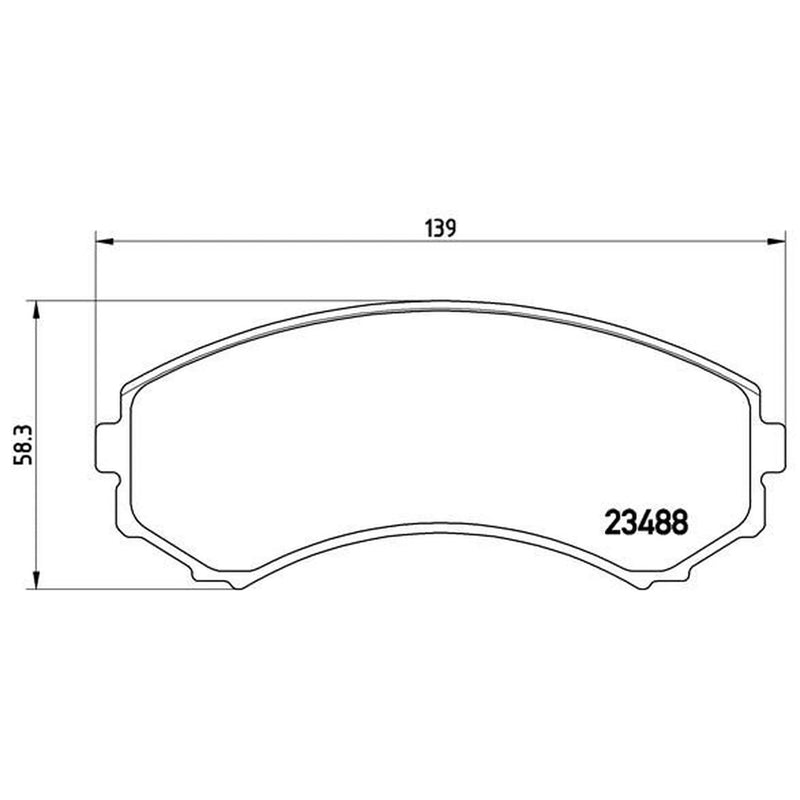 Brembo 4 x Front Brake Pad Set fits Mazda Bongo Bus 1991-2003