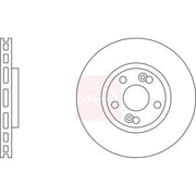 Apec 2 x Vented Brake Discs fits Renault Espace 1996-2002 2.0 3.0
