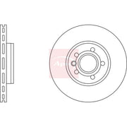 Apec 2 x Vented Front Brake Discs DSK2168-x2