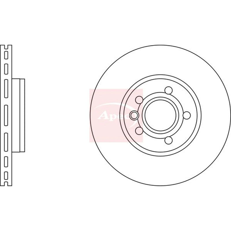 Apec 2 x Vented Front Brake Discs DSK2168-x2