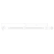 Juratek Brake Hydraulic Hose Line Front Left fits Mazda 3 2013-2019