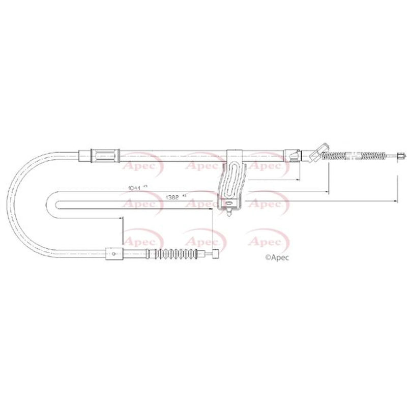 Apec Handbrake Cable Right Rear CAB1687