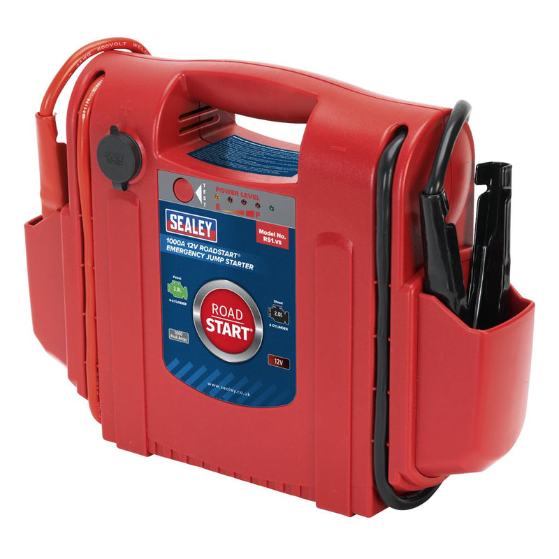 Sealey RoadStartï Emergency Jump Starter 12V 1000 Peak Amps RS1 Sealey - Dynamic Drive