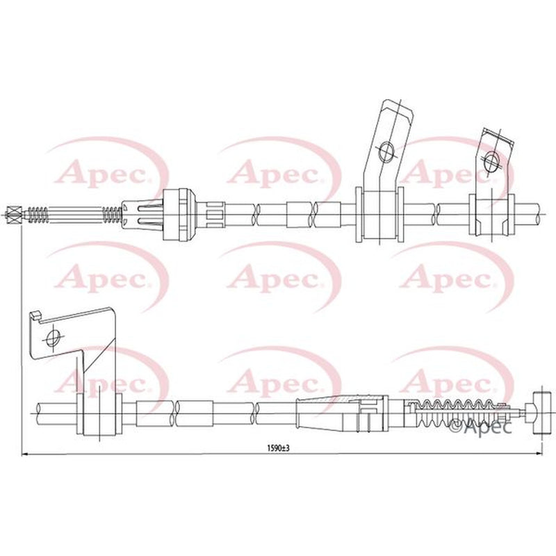 Apec Handbrake Cable Right Rear fits Suzuki Jimny Closed Off-Road Vehicle