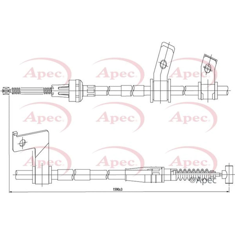 Apec Handbrake Cable Right Rear CAB1427