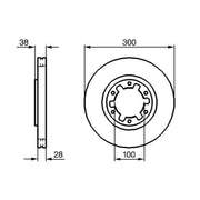 Bosch Front Brake Vented Discs & Pads fits Nissan Terrano II 2000-2004 3.5