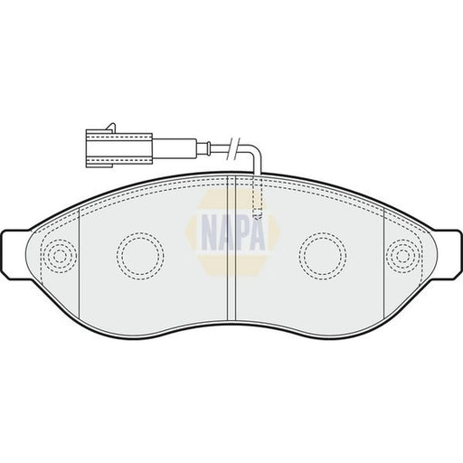 NAPA Front Brake Pad Set fits Citroën Relay III 2006-2020 2.2 3.0