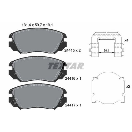 Textar Front Brake Pad Set 2441501