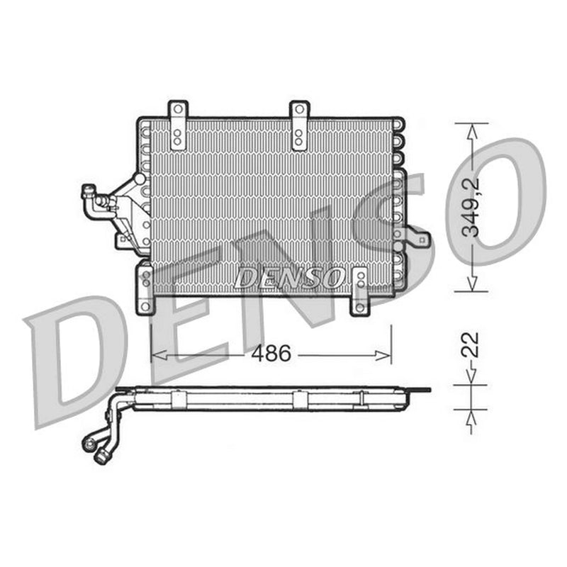 Denso Air Conditioning Condenser fits Alfa Romeo 155 1992-1997 2.0 2.5