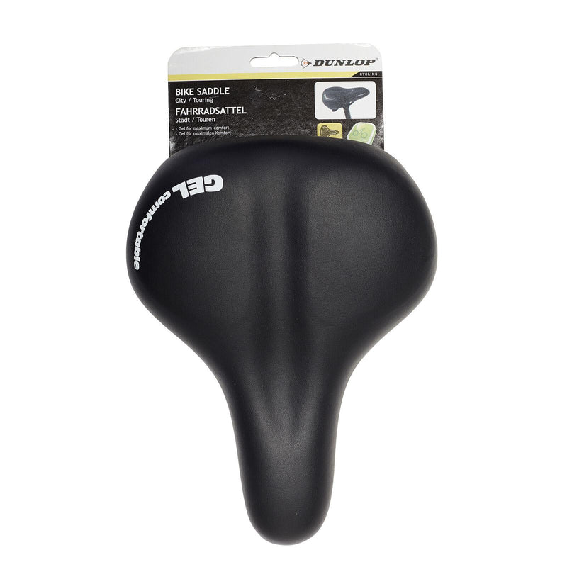 Dunlop Gel Saddle Padded Seat City Touring Bicycle Bike Cycle Comfortable Ride Dunlop  - Dynamic Drive