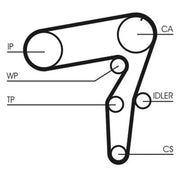 Continental CTAM Timing Belt Cambelt 193 Teeth fits Fiat Brava 1996-2001 1.9