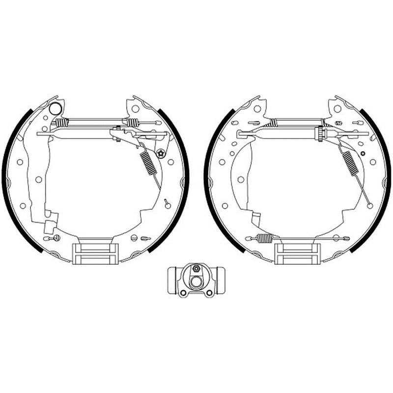 Mintex Brake Shoe Set Axle Kit fits Renault Safrane 1992-1996 2.0 2.1 2.2