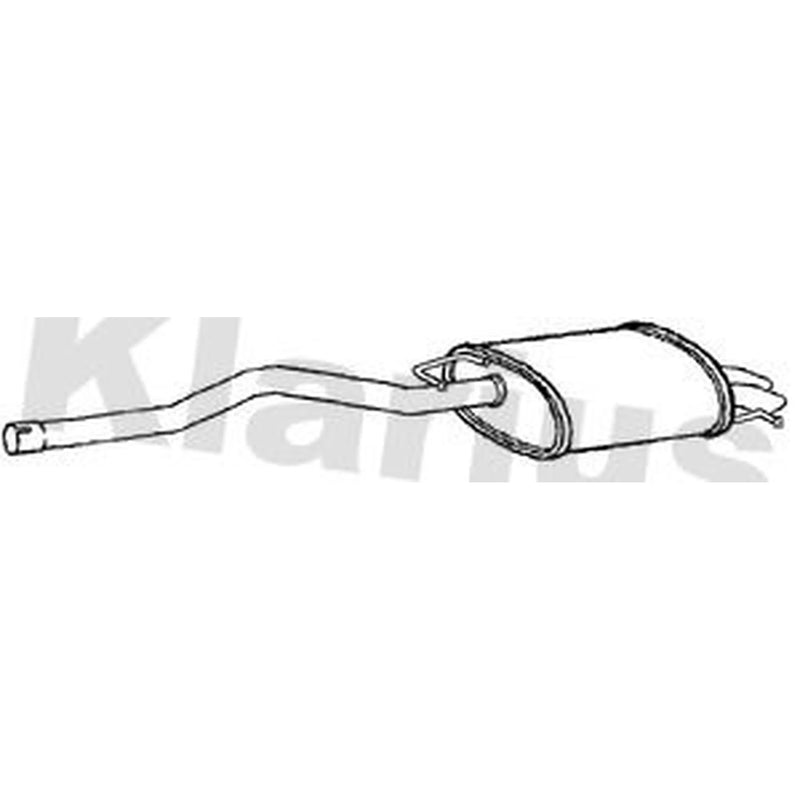 Klarius Box With Tail Pipe Rear fits VW Caravelle 2015-2024 2.0