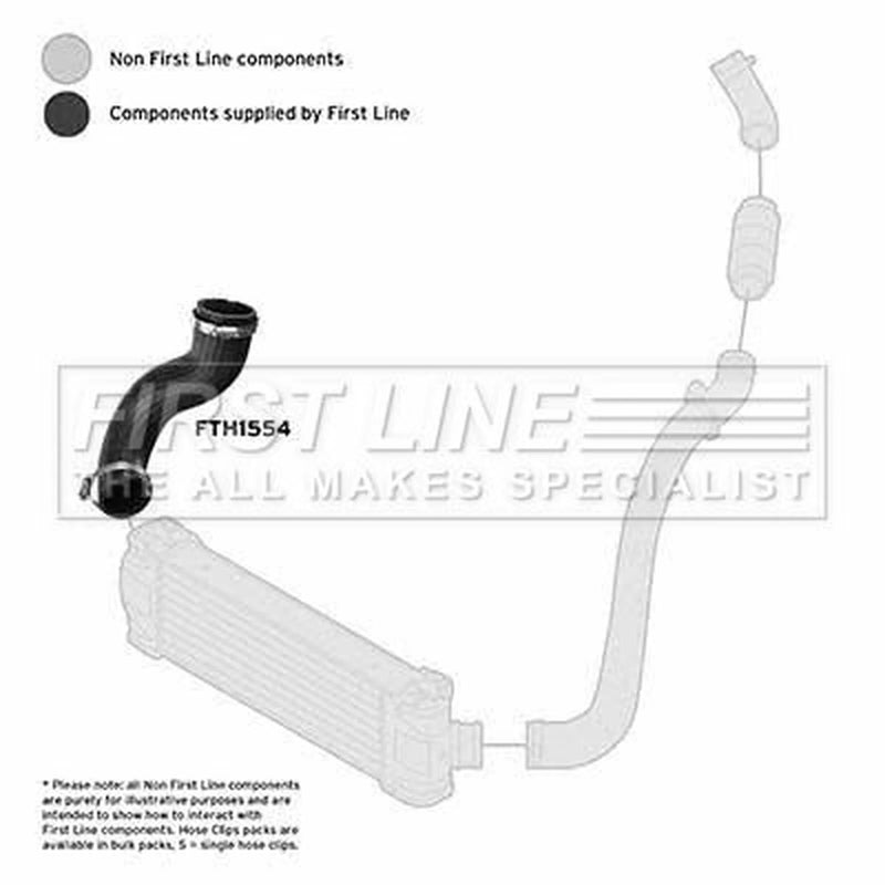 First Line Intercooler Turbo Charge Air Hose fits Ford Transit 2006-2014