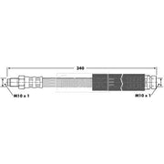 Borg & Beck Brake Hydraulic Hose Line Front Right BBH6716