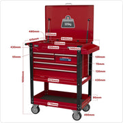 Superline PRO Heavy-Duty Mobile Tool & Parts Trolley 5 Drawers & Lockable Top Superline Pro - Dynamic Drive