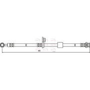 Apec Brake Hydraulic Hose Line Front fits Mitsubishi Colt Czc VI 2006-2009 1.5