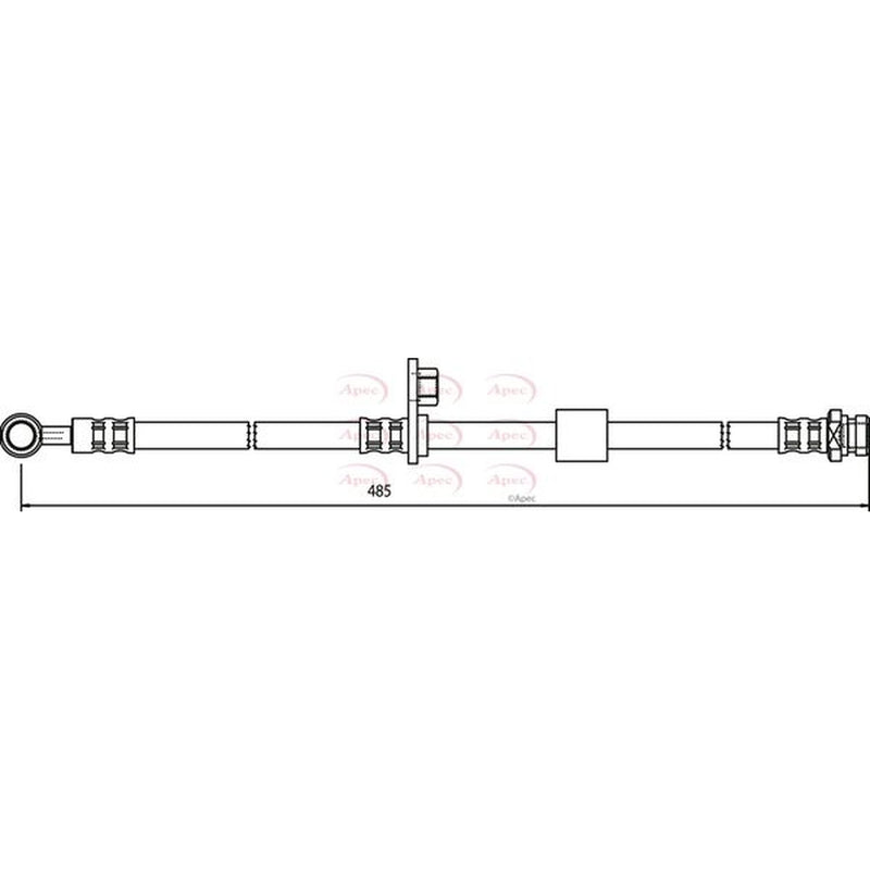 Apec Brake Hydraulic Hose Line Front fits Mitsubishi Colt Czc VI 2006-2009 1.5