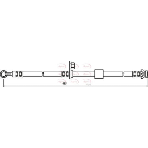 Apec Brake Hydraulic Hose Line Front fits Mitsubishi Colt Czc VI 2006-2009 1.5