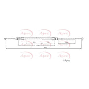 Apec Handbrake Cable Right Rear CAB1750