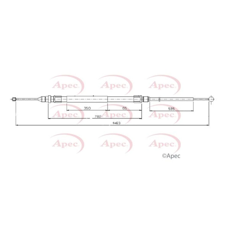 Apec Handbrake Cable Right Rear CAB1750