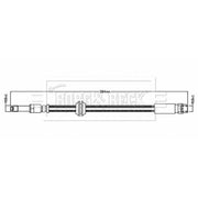 Borg & Beck Brake Hydraulic Hose Line Rear Right BBH8838