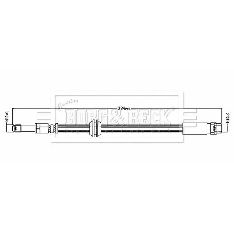 Borg & Beck Brake Hydraulic Hose Line Rear Right BBH8838
