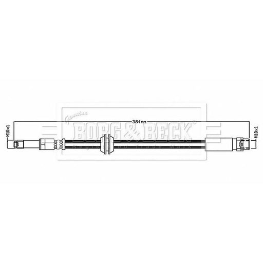 Borg & Beck Brake Hydraulic Hose Line Rear Right BBH8838
