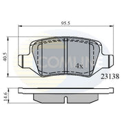 Comline Front & Rear Brake Discs & Pads fits Mercedes-Benz B-Class Sports Tourer
