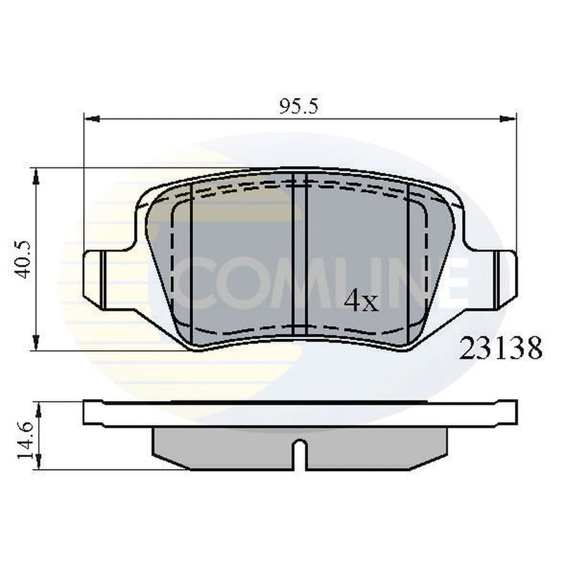 Comline Front & Rear Brake Discs & Pads fits Mercedes-Benz B-Class Sports Tourer