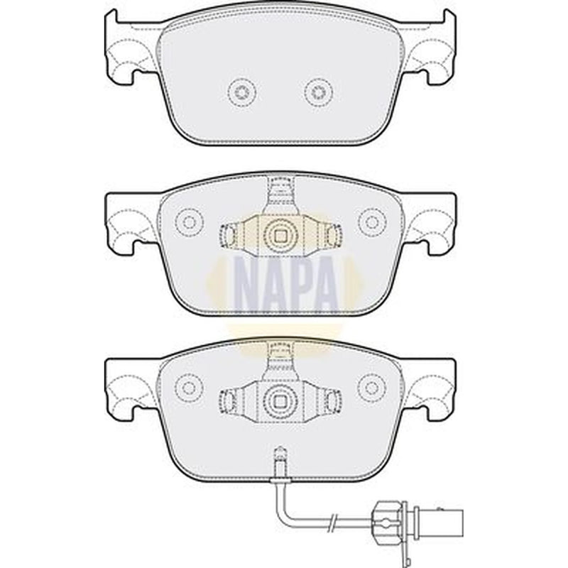 NAPA Front Brake Pad Set fits Audi A4 Allroad B9 2016-2019 2.0
