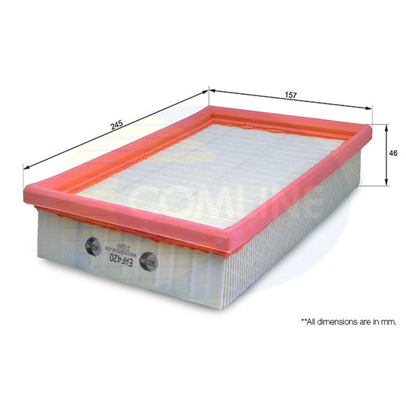 Comline Engine Air Filter fits Opel Agila A 2000-2007 1.0 1.2