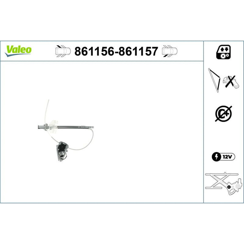 Valeo Electric Window Regulator Lifter Left Re 861156