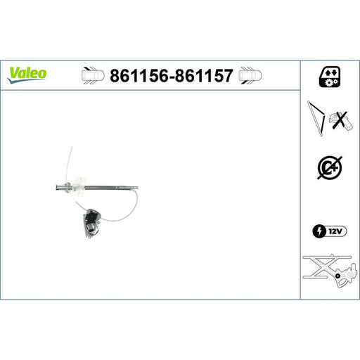 Valeo Electric Window Regulator Lifter Right R 861157