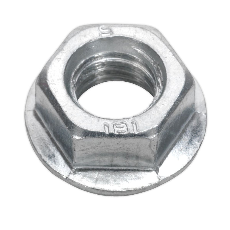 Sealey Flange Nut Serrated M12 Zinc DIN 6923 Pack of 50 FN12 Sealey  - Dynamic Drive