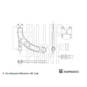 Blue Print Control/Trailing Arm Front Right fits Hyundai Accent IV 2010-2018