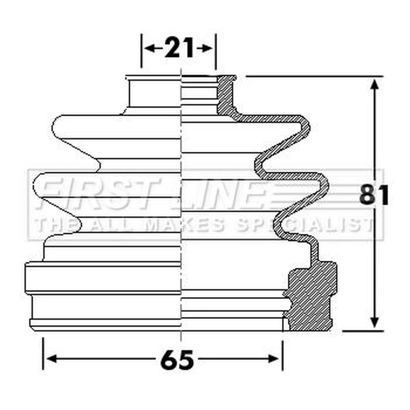First Line Drive Shaft Bellow Kit Front Left fits Nissan Micra II 1992-2003