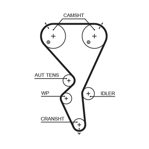 Gates Timing Belt Cambelt 135 Teeth fits Citroën C2 2005-2009 1.4