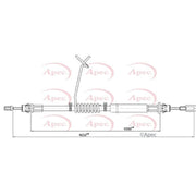 Apec Handbrake Cable Left Rear CAB1815