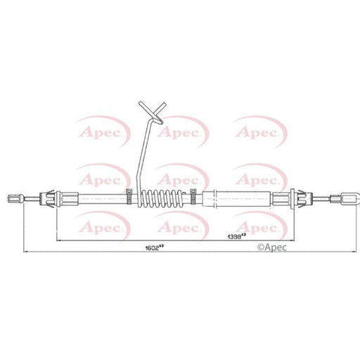 Apec Handbrake Cable Left Rear CAB1815